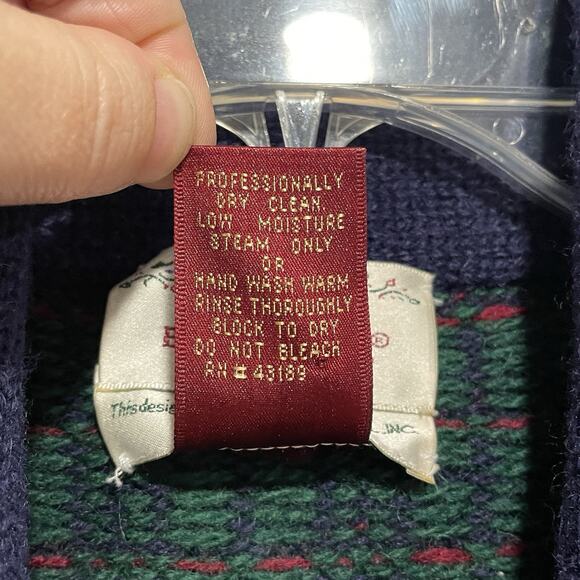 Vintage 90s Susan Bristol Shetland Wool Knit Sweater Vest Large Indie Preppy - Picture 4 of 7